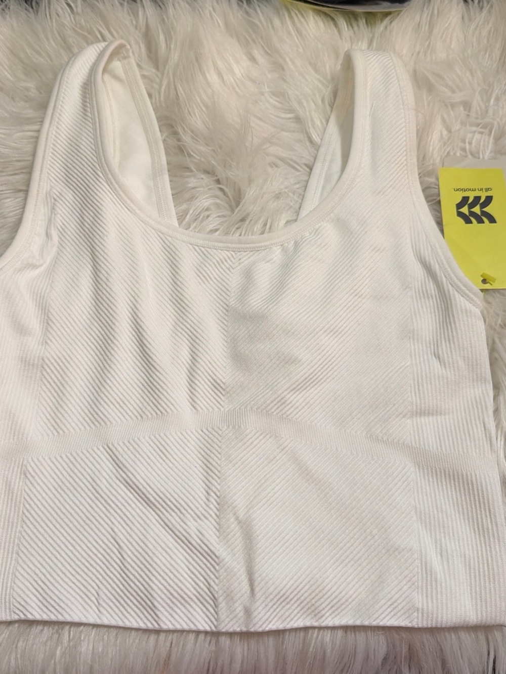Target White Ribbed Scoop Crop Tank — Women
